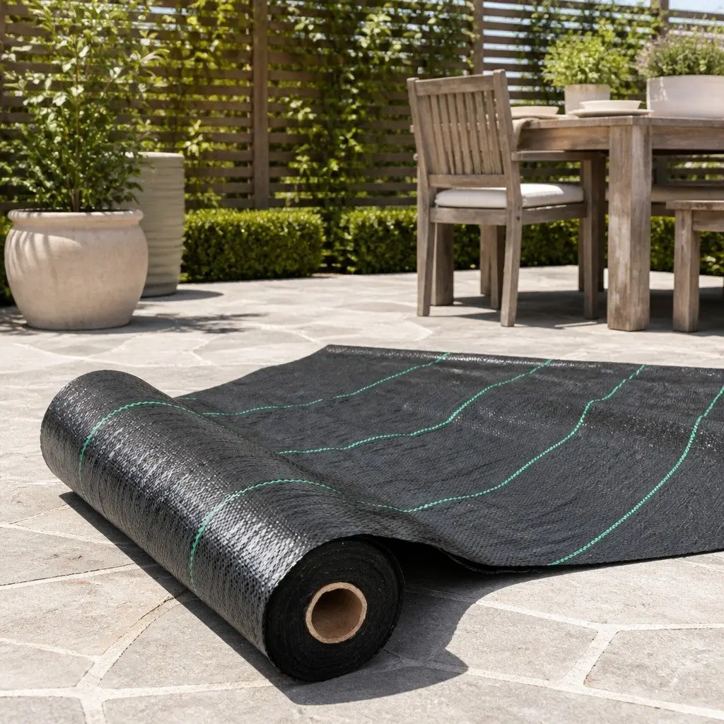Weed Control Mat 3.66m x 30m Black Garden Woven Fabric UV Resistant Porous