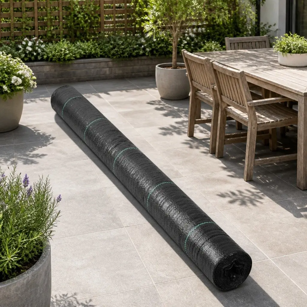 Weed Control Mat UV Resistant 3.66m x 30m Black Woven Fabric Porous