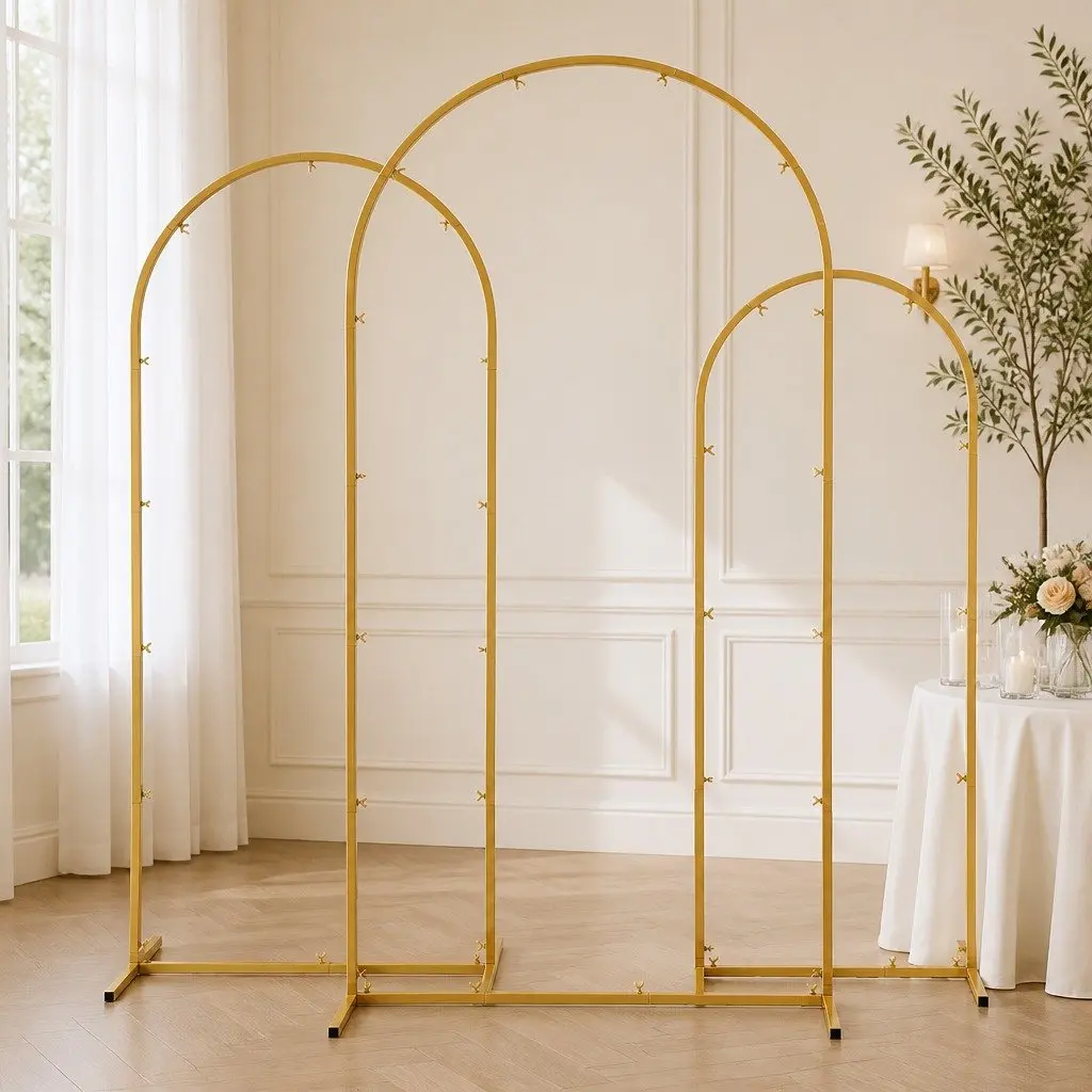 3-Piece Wedding Arch Backdrop Set