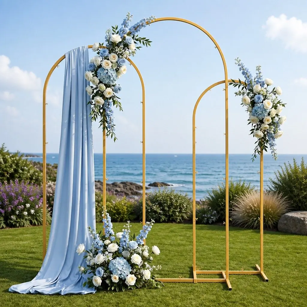 3-Piece Wedding Arch Backdrop Set