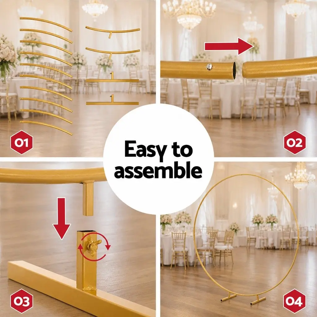 Backdrop Stand Metal Frame 2M for Wedding Party Flower Balloon Display