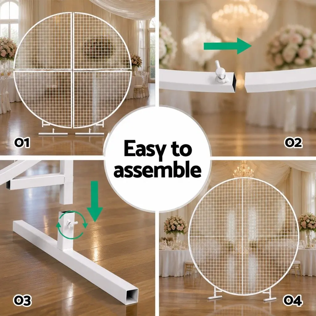 Backdrop Stand Metal Frame 2M Easy Assembly Wedding Party Decoration
