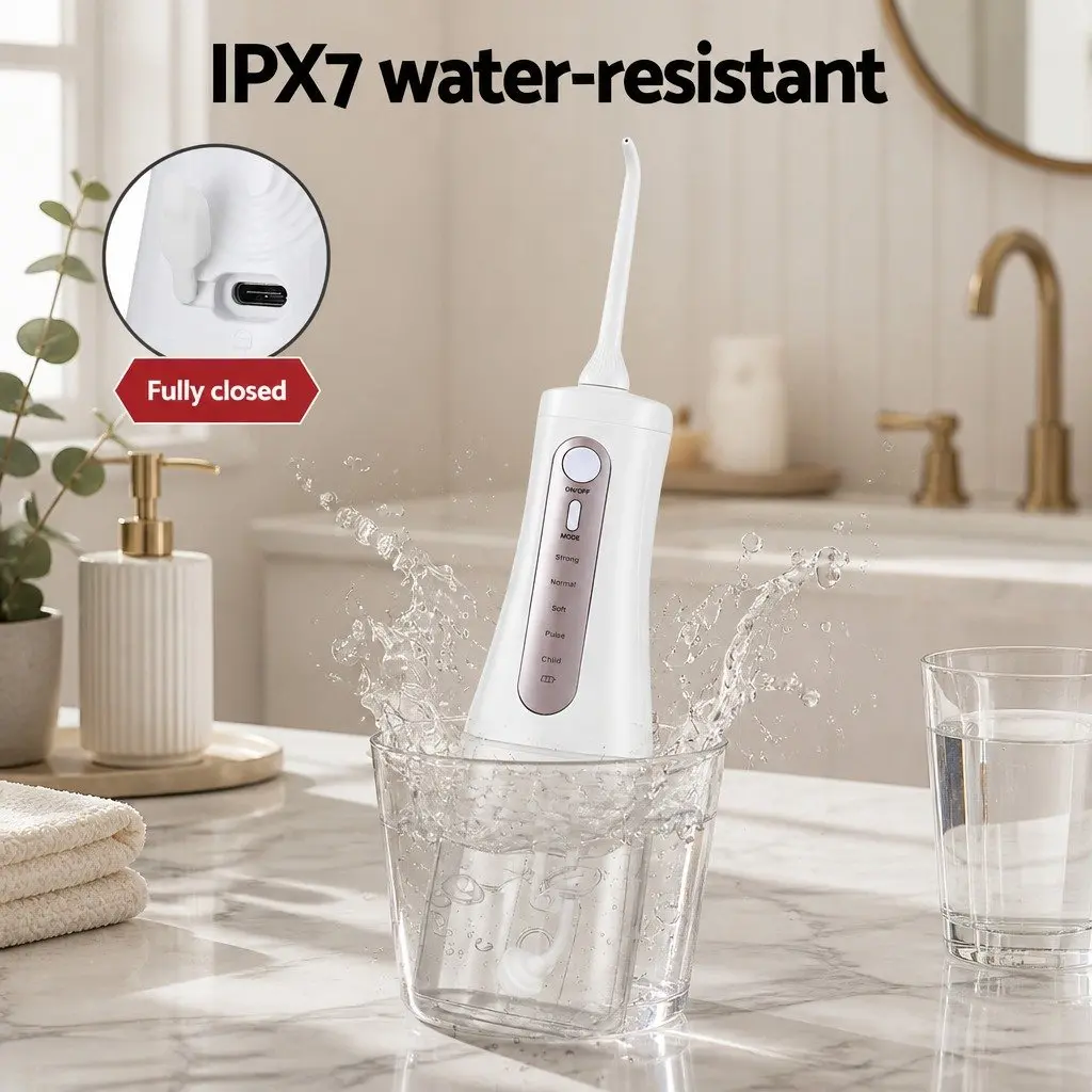 Cordless Water Flosser Rechargeable Oral Irrigator 350ml Tank