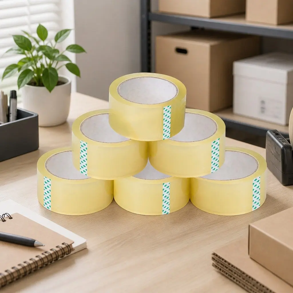 Packing Tape 6 Rolls 45mm x 75m Clear Adhesive Packaging Sealing