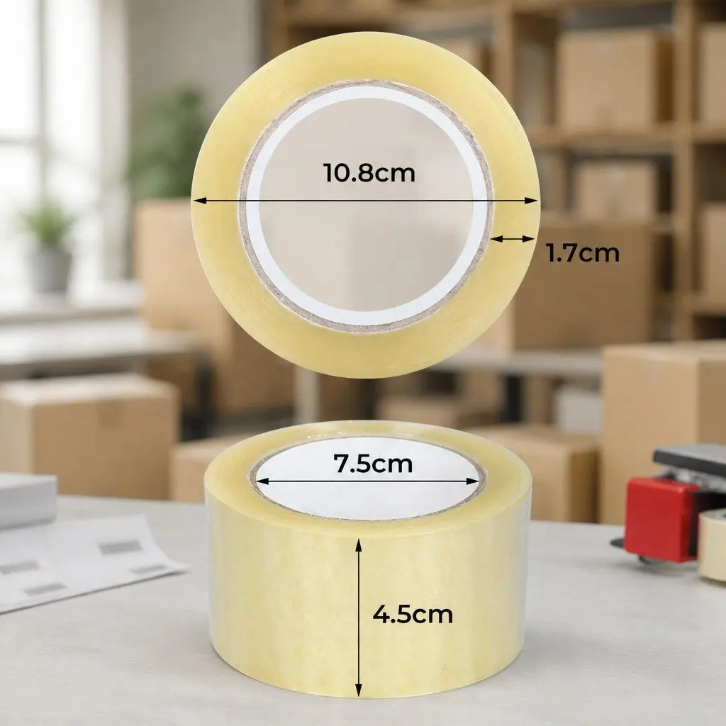 Packing Tape Heavy-Duty Clear Adhesive 45mm x 75m 6 Rolls