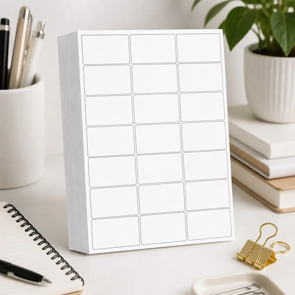 A4 Self Adhesive Label Sheets 100 Pack 21 Labels Per Page White Matte Sticker