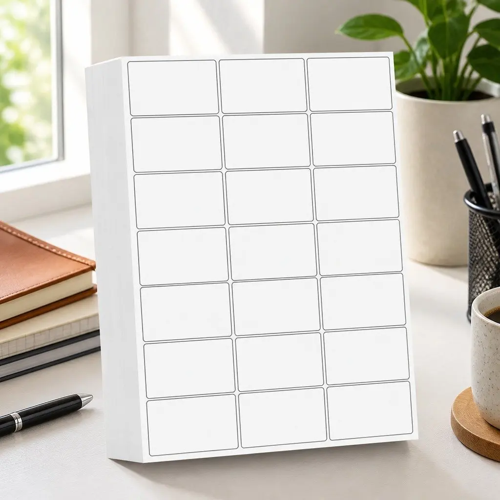 A4 Self Adhesive Label Sheets 100 Pack 21 Labels Per Page White Matte Sticker
