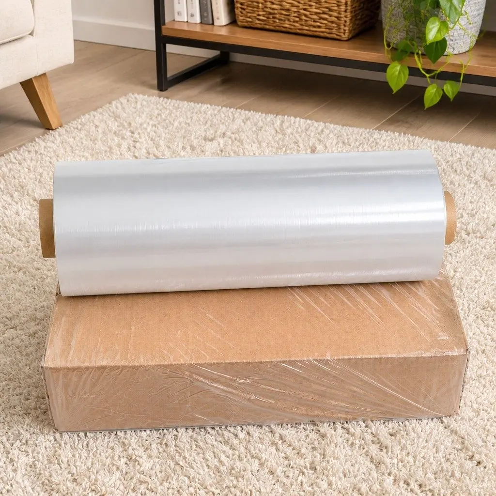Machine Clear Stretch Film Roll 1524m x 50cm Pallet Shrink Wrap Heavy-Duty Load