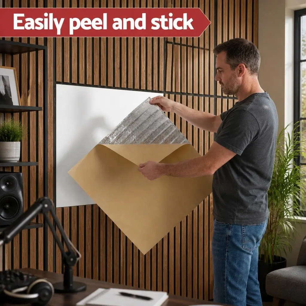 Peel and Stick Tiles Self Adhesive Wall Panels Brown 68x68cm Home Decor 10 Piece