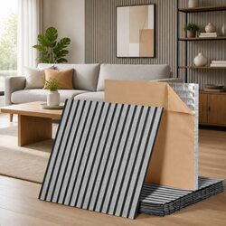Peel and Stick Wall Panels Tiles 68x68cm Self Adhesive Decorative Grey 10 Pack