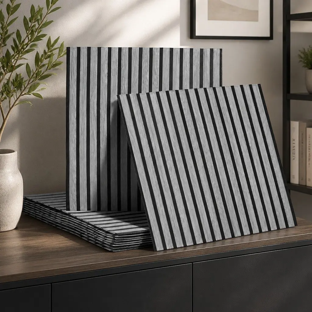 Grey Wall Panels 68x68cm Self Adhesive 10 Pack