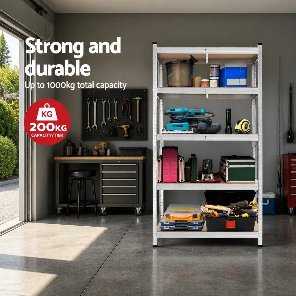 Warehouse Shelving Rack Adjustable Boltless Steel Metal 1.8M