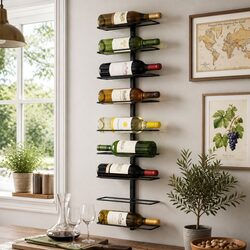 Friendly Vertical Wine Rack: Organize Your 9 Bottles Effortlessly