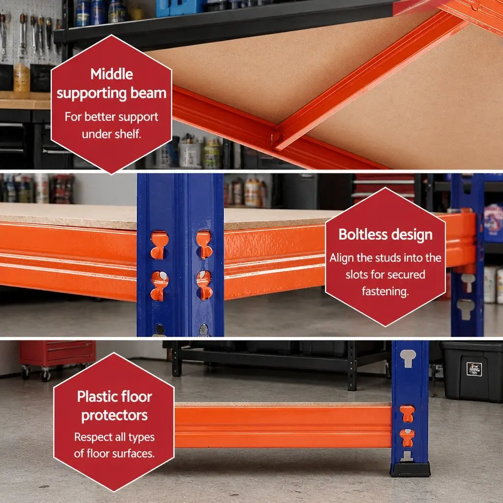Heavy-Duty Garage Storage Shelving Rack 1.8M Adjustable 5-Tier