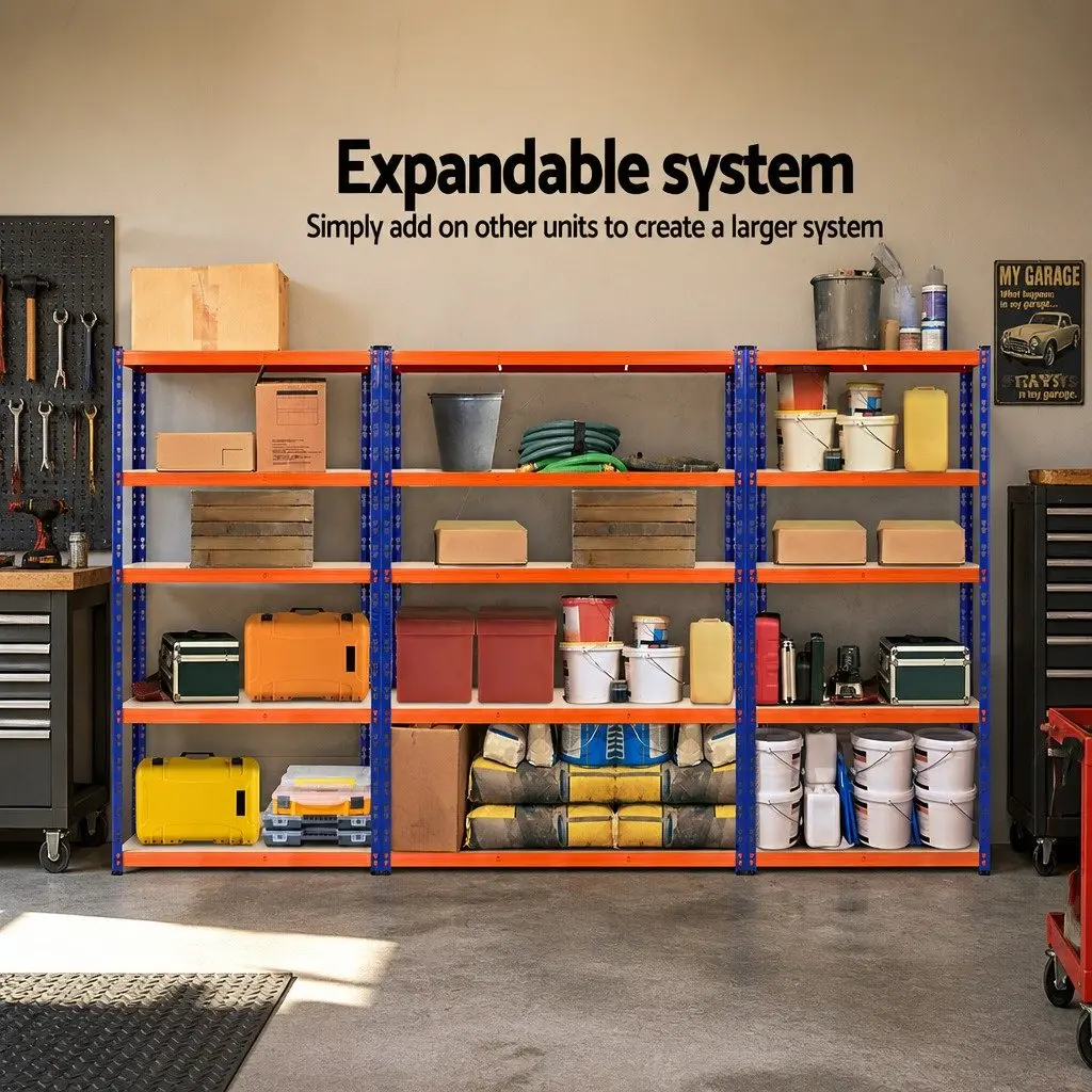 Heavy-Duty Garage Storage Shelving Rack 1.8M Adjustable 5-Tier