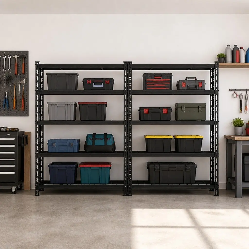 Heavy-Duty 5-Tier Steel Garage Storage Shelving Rack 1.8M
