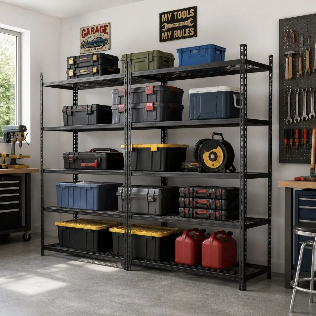 Heavy-Duty 5-Tier Steel Garage Storage Shelving Rack 1.8M