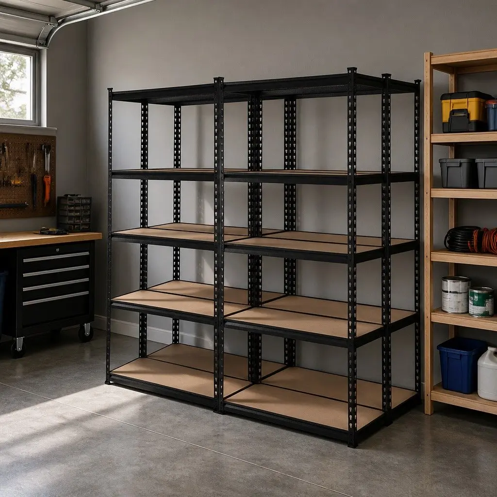 Garage Shelving Unit Boltless Adjustable Steel 70 x 30 x 150cm Black
