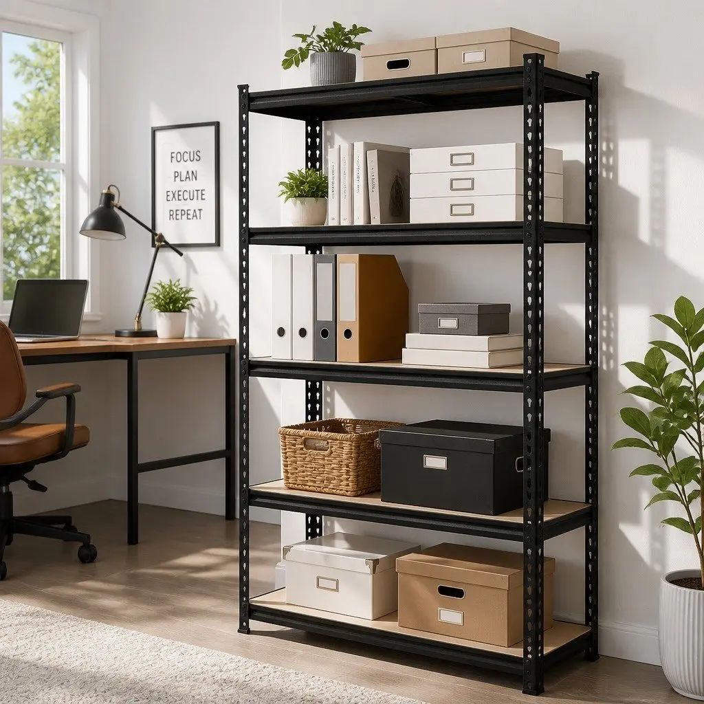 Garage Shelving Unit Adjustable Expandable 1.5M Black