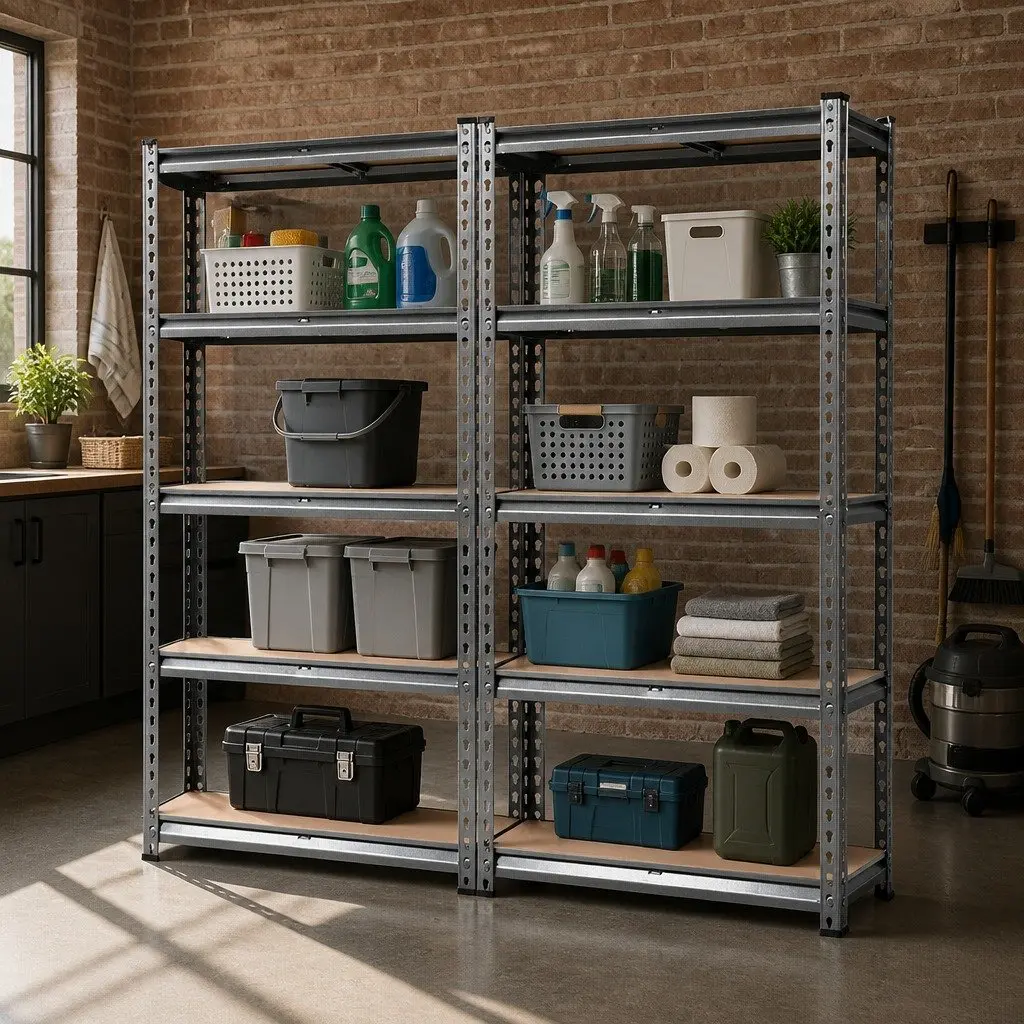 Steel Warehouse Racking Shelf 2x1.5M Garage Storage Shelving Unit Rack Boltless