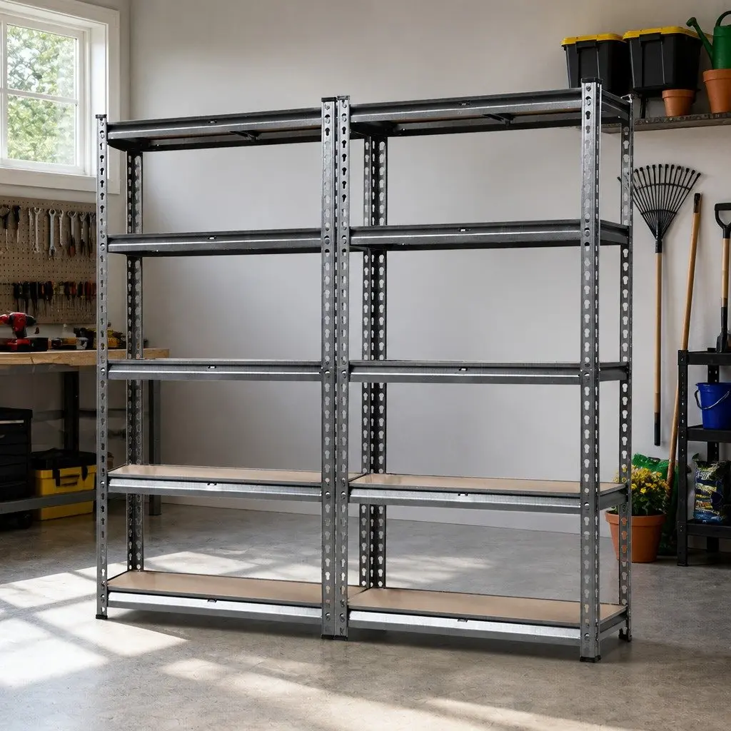Storage Shelving Rack Heavy-Duty Steel 2x1.5M Adjustable 5 Shelves