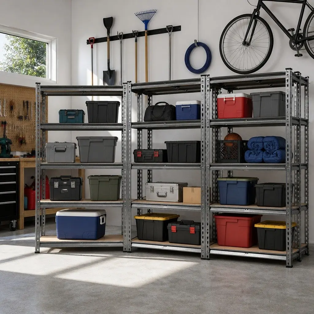 Garage Shelving Unit Adjustable 5 Tier Steel Storage Rack 70x30x150cm