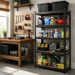 Garage Shelving Unit 5-Tier Storage Rack Heavy Duty Warehouse Shelves 1250kg