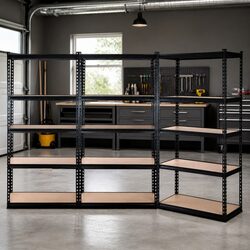 Garage Shelving Warehouse Rack Storage Unit Black Pallet Racking 5-Tier