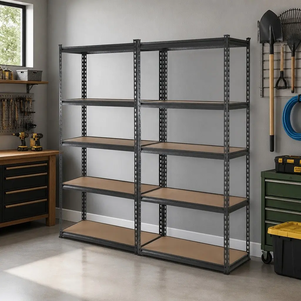 Heavy-Duty Garage Shelving Unit Adjustable 2x1.8M 5-Tier Storage Rack