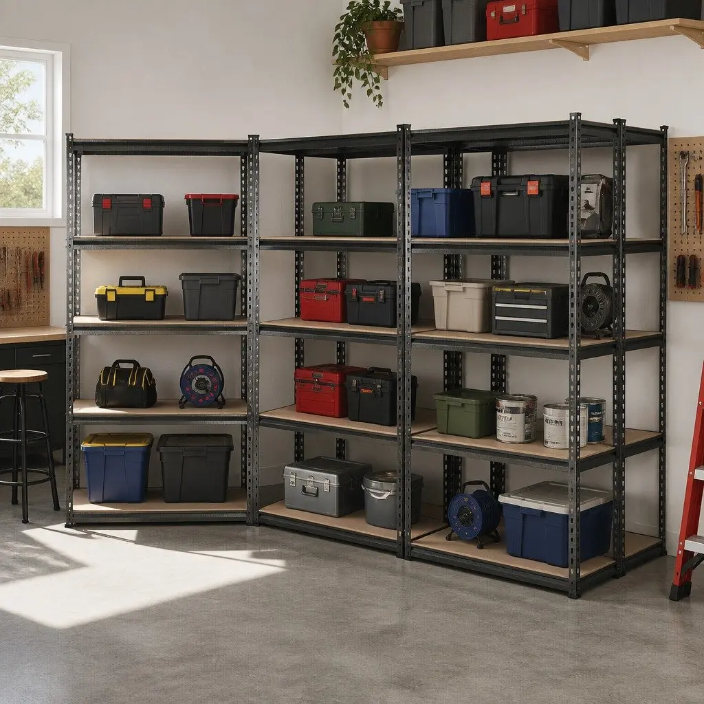Garage Shelving Unit Adjustable Expandable 5 Tier Charcoal