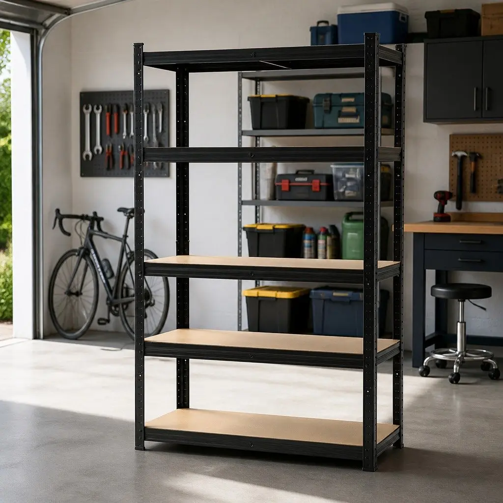 Metal Shelving Unit Adjustable 1.8M Garage Storage Rack Anti-Rust Steel 5 Tier