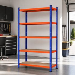 5-Tier Garage Storage Rack Heavy Duty Shelving Unit Workshop Warehouse Organiser