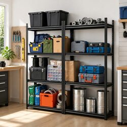 Get Organized with 4-Tier Heavy-Duty Garage Shelving