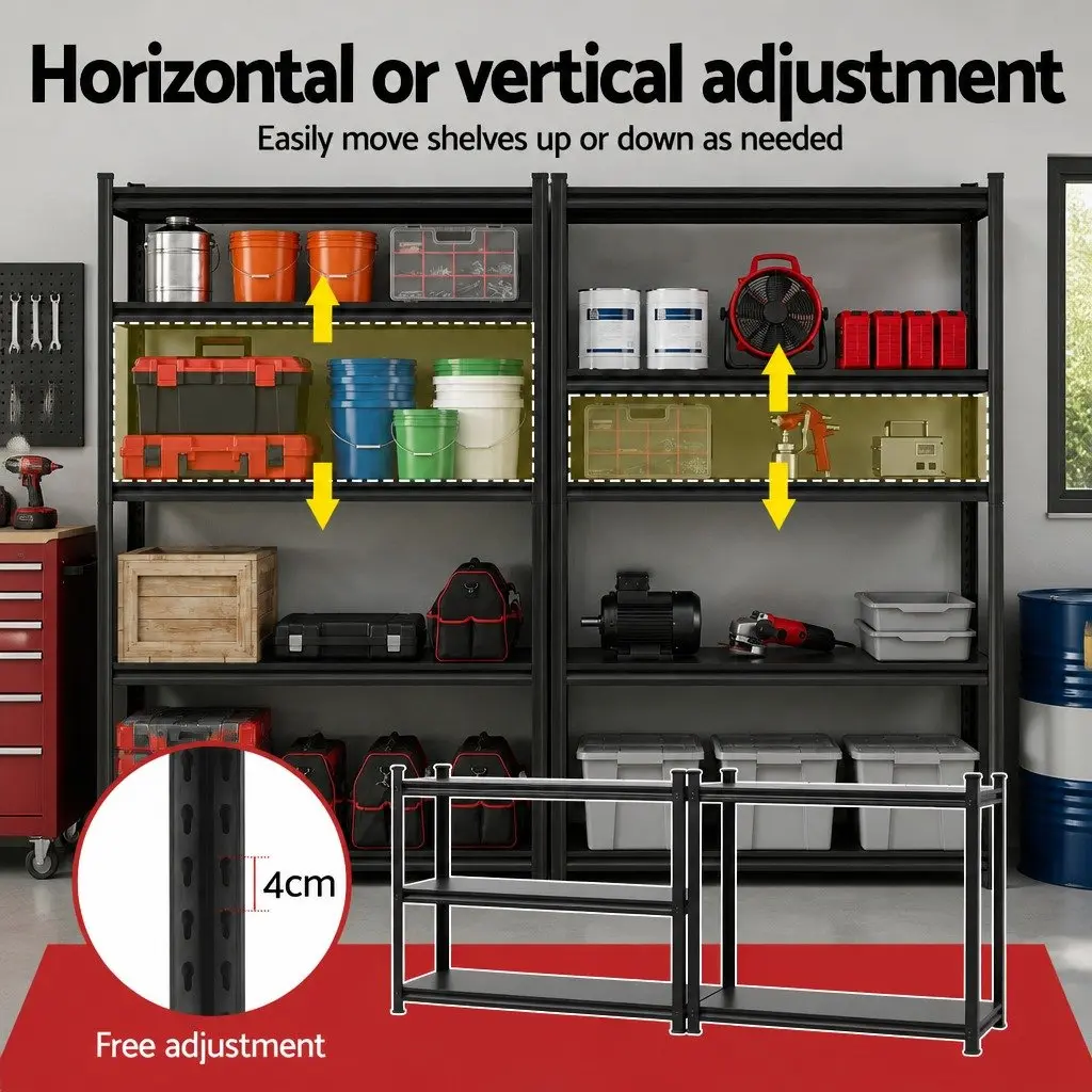 5-Tier Steel Garage Shelving Unit Heavy Duty 1.8M