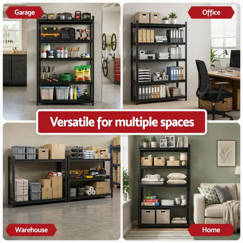 5-Tier Steel Garage Shelving Unit Heavy Duty 1.8M