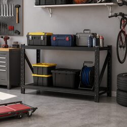 Friendly 1.5M Black Garage Storage Rack