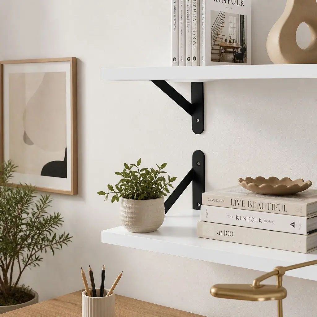 Floating Wall Shelves 2Pcs Deep Mounted Display Storage Bedroom Living Room