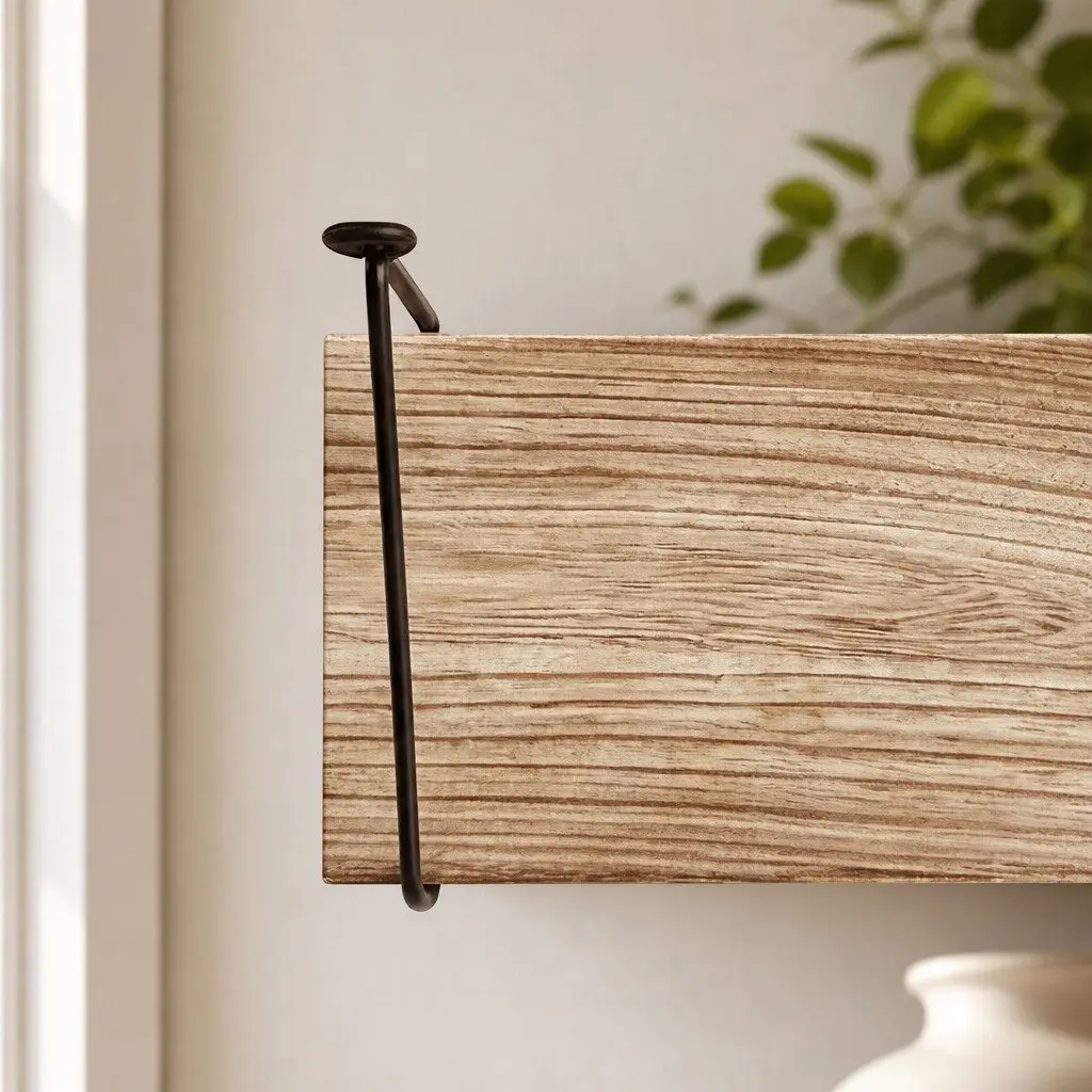 Floating Wall Mounted Shelves Rustic 2Pcs Storage Display Bedroom Living Room