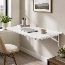 Wall Mounted Folding Table Floating Desk Small Space Workstation Dining Study