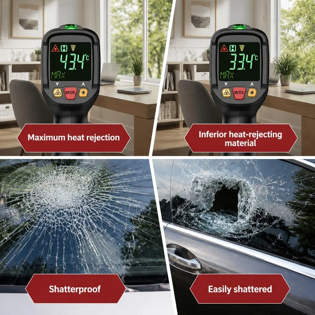 Window Tint Film 30M Roll 35 Percent VLT Black Privacy UV Resistance Heat Reduction