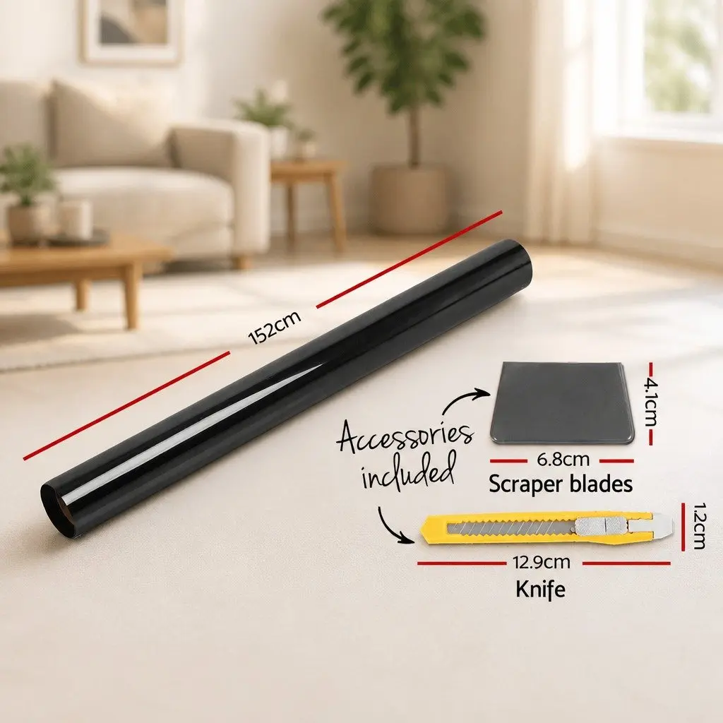 Window Tint Film Roll 152cm x 30m 15% VLT Black Automotive Glass Heat Protection