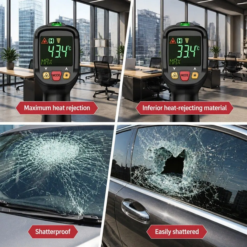 Window Tint Film Black 76cm x 7m Auto Car House Glass VLT 35% UV Protection