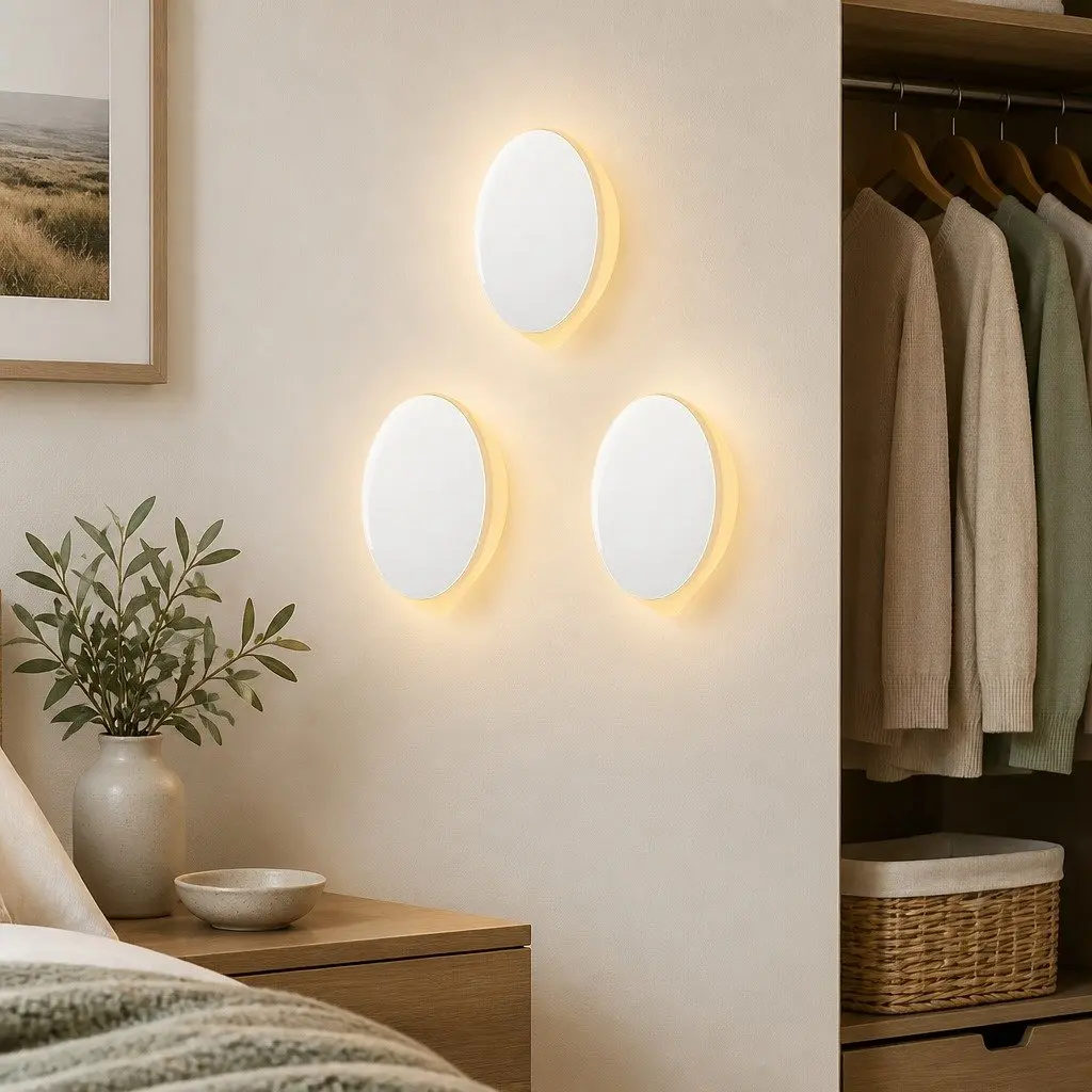 Motion Sensor Night Light USB-C Rechargeable 3 Pack Compact Slim Profile
