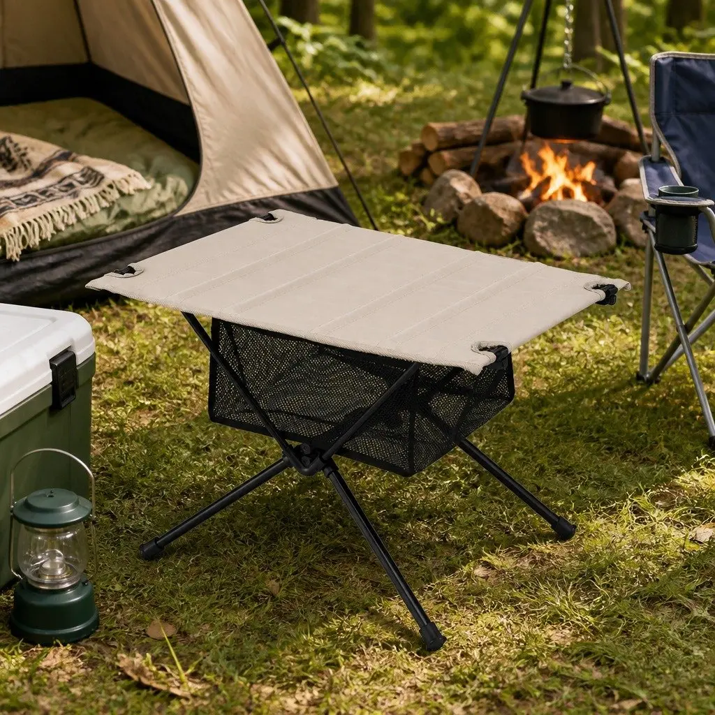 Folding Camping Table Portable Waterproof Picnic Desk Compact Size with Carry Bag