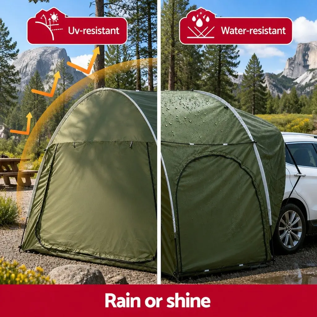 Car Camping Tent Vehicle-Mounted Water-Resistant Oxford Fabric Green 292 x 144 x 203 cm