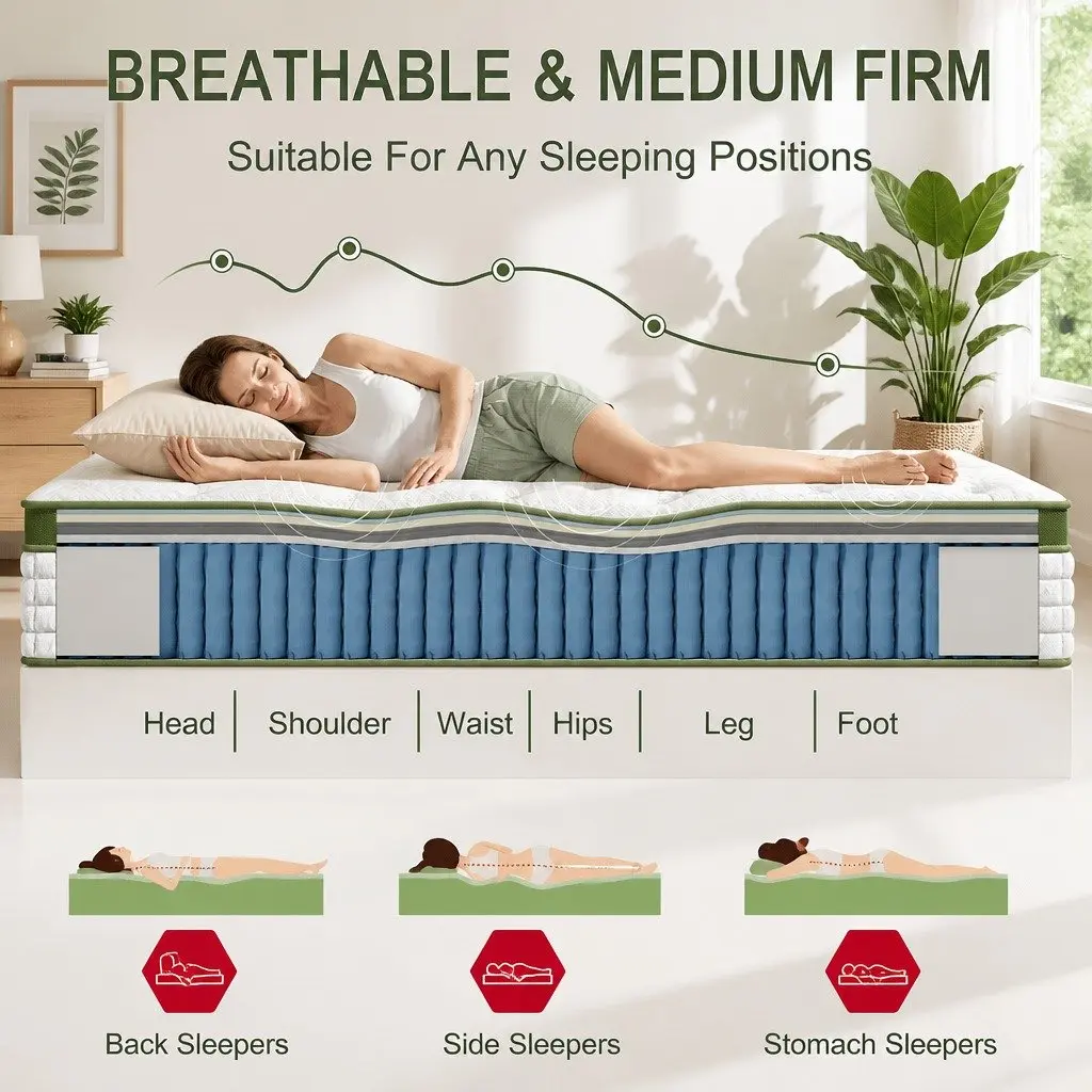 30cm King Single Hybrid Mattress