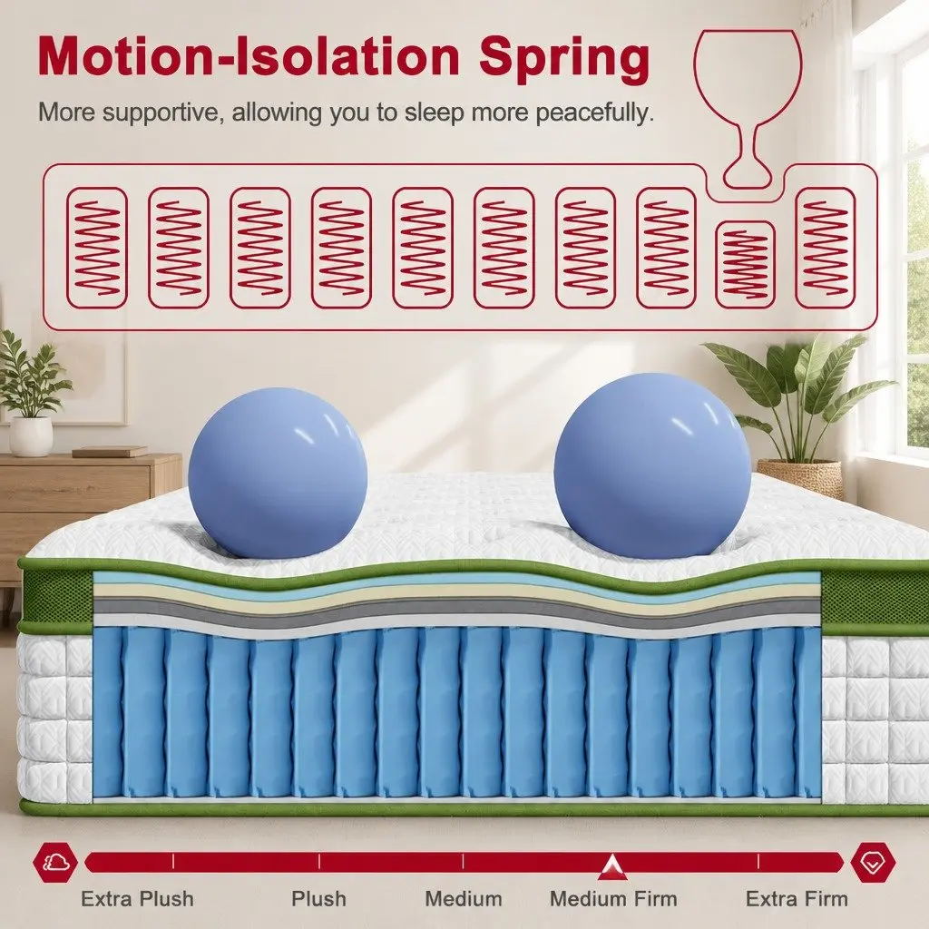 30cm King Single Hybrid Mattress