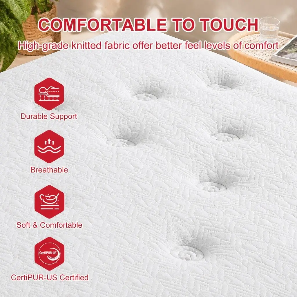 30cm King Single Hybrid Mattress
