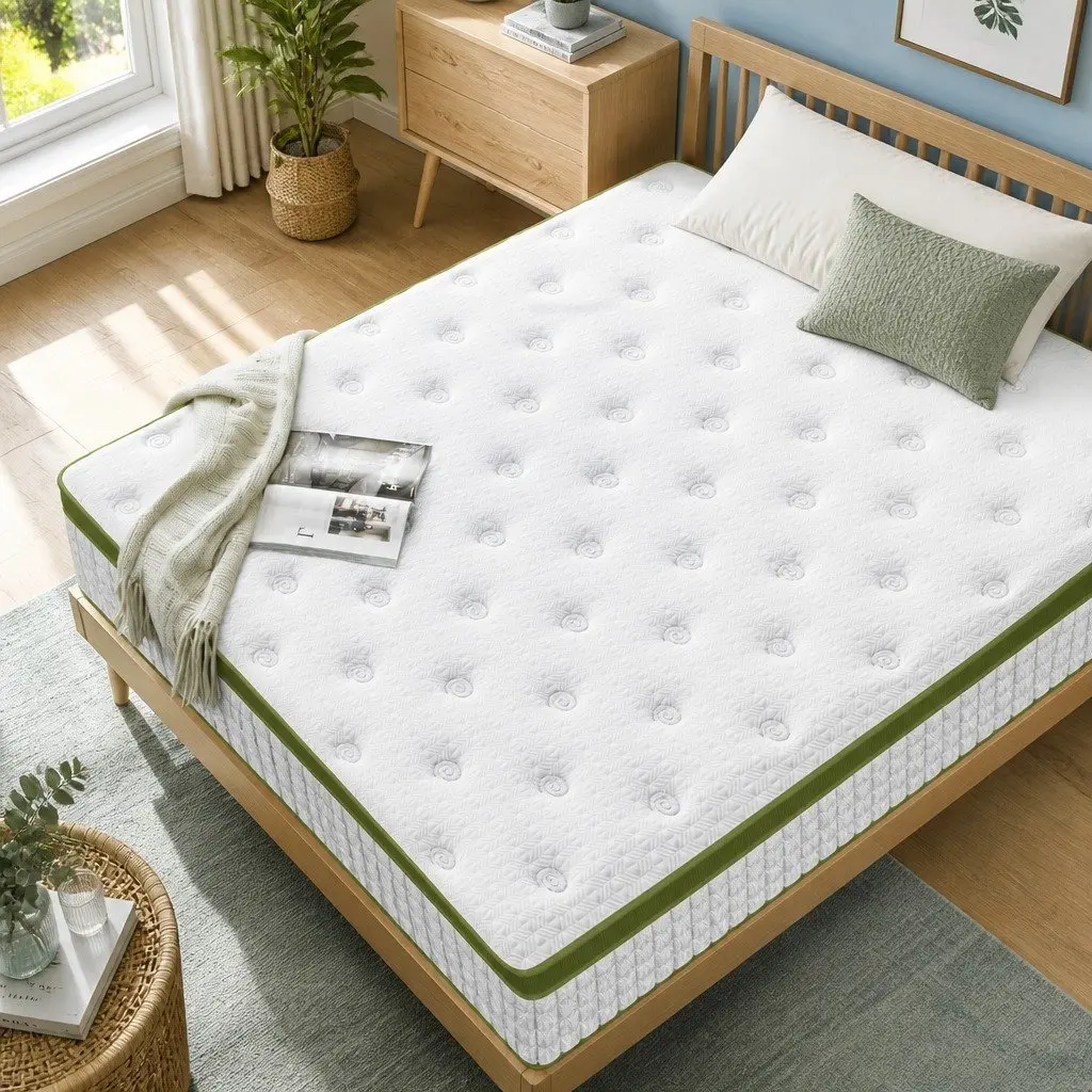 Queen Hybrid Mattress 30cm Gel Memory Foam 5 Zone Pocket Spring Cooling Medium
