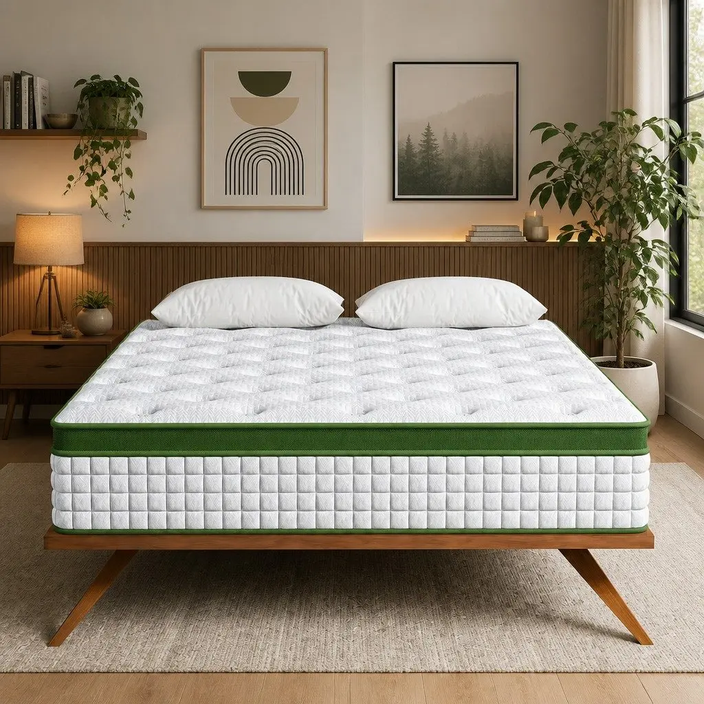Single Mattress 30cm Gel Memory Foam Hybrid Pocket Spring Medium Firm Cooling